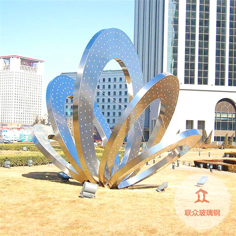 不銹鋼雕塑廠家定制商場廣場校園林大型地產鏡面現代抽象創意雕塑