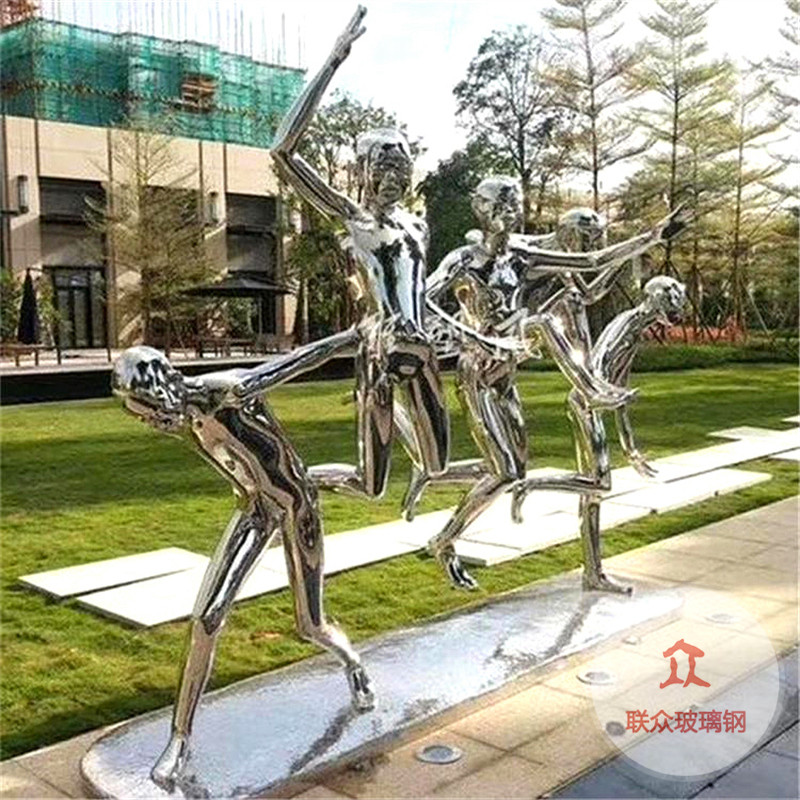 大型玻璃鋼雕塑定制戶外景觀幾何鹿不銹鋼雕塑熊廣場商業美陳擺件