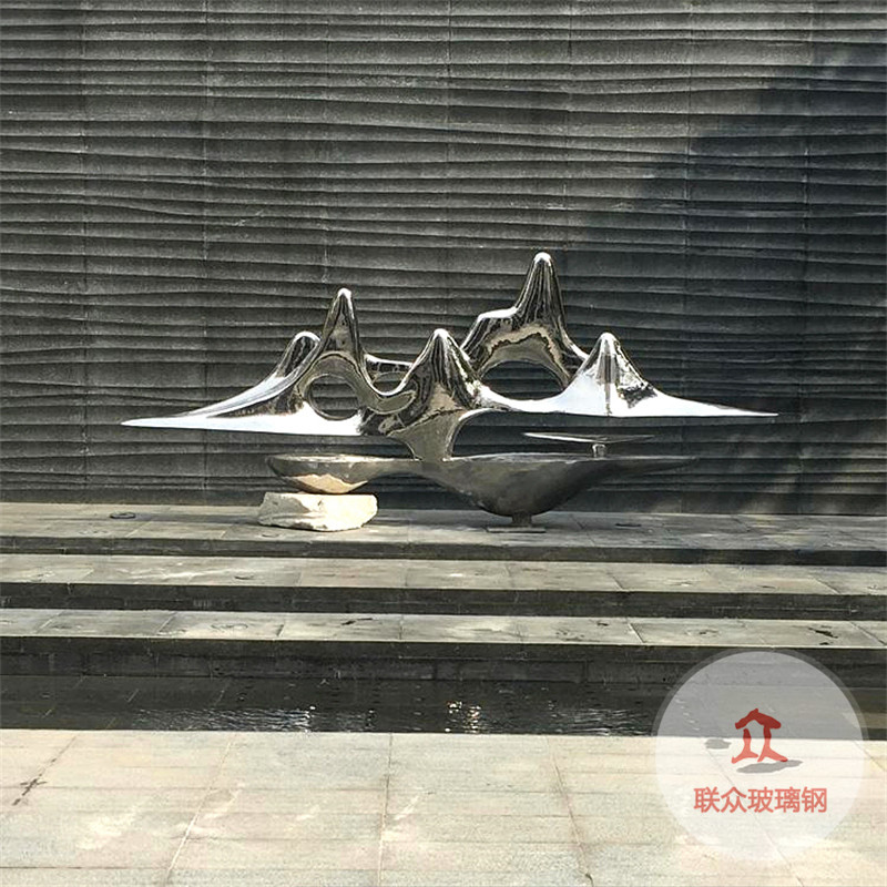 不銹鋼景觀雕塑廠家定制抽象金屬造型戶外校園園林創意小品擺件