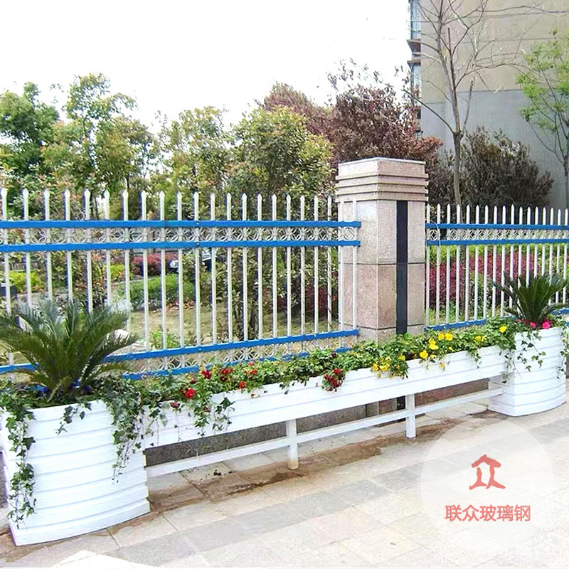 玻璃鋼現代橢圓大花盆戶外花器組合白色田園簡約輕奢景觀擺件裝飾