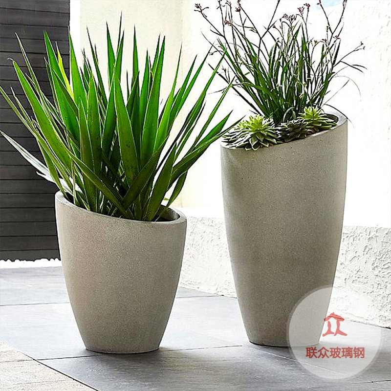 簡約臥室樹脂花插工藝玻璃鋼花盆商場客廳居家園林機場落地大花瓶