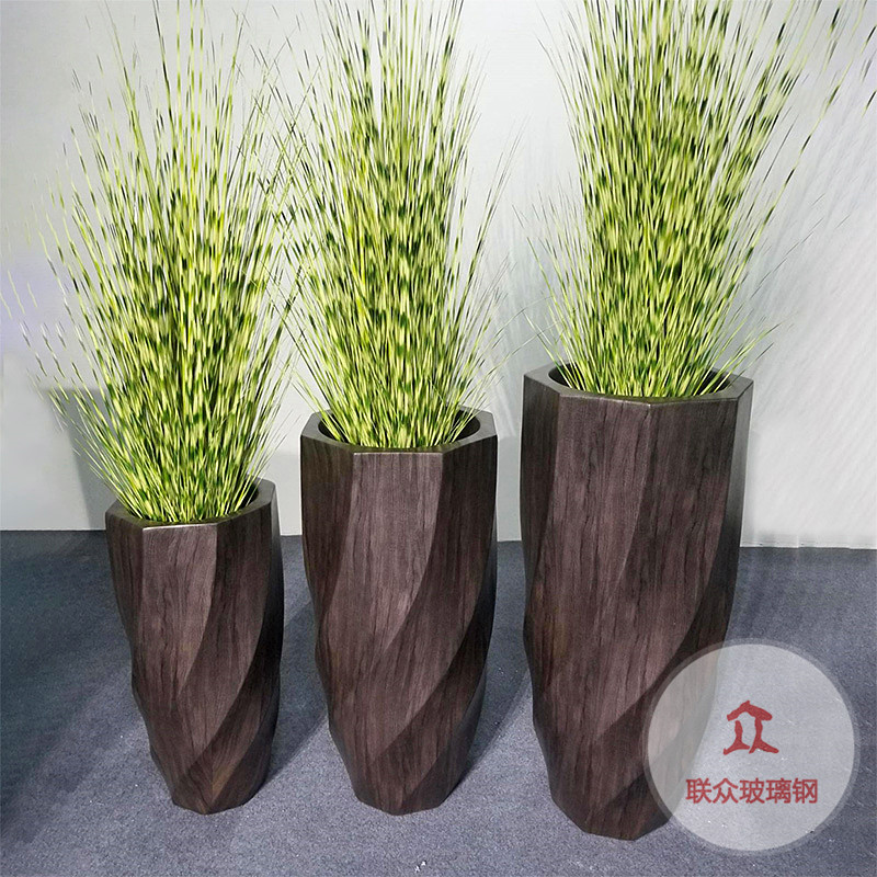 玻璃鋼綠化種植箱花盆高架橋市政工程可批發花盆花箱樹脂花盆廠家