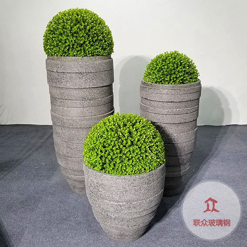 玻璃鋼花盆戶外長方形市政公路高架橋懸掛花盆玻璃鋼花箱生產廠家