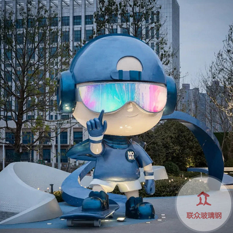 玻璃鋼卡通動物雕塑戶外園林景觀擺件地產小區幼兒園商場兔子裝飾