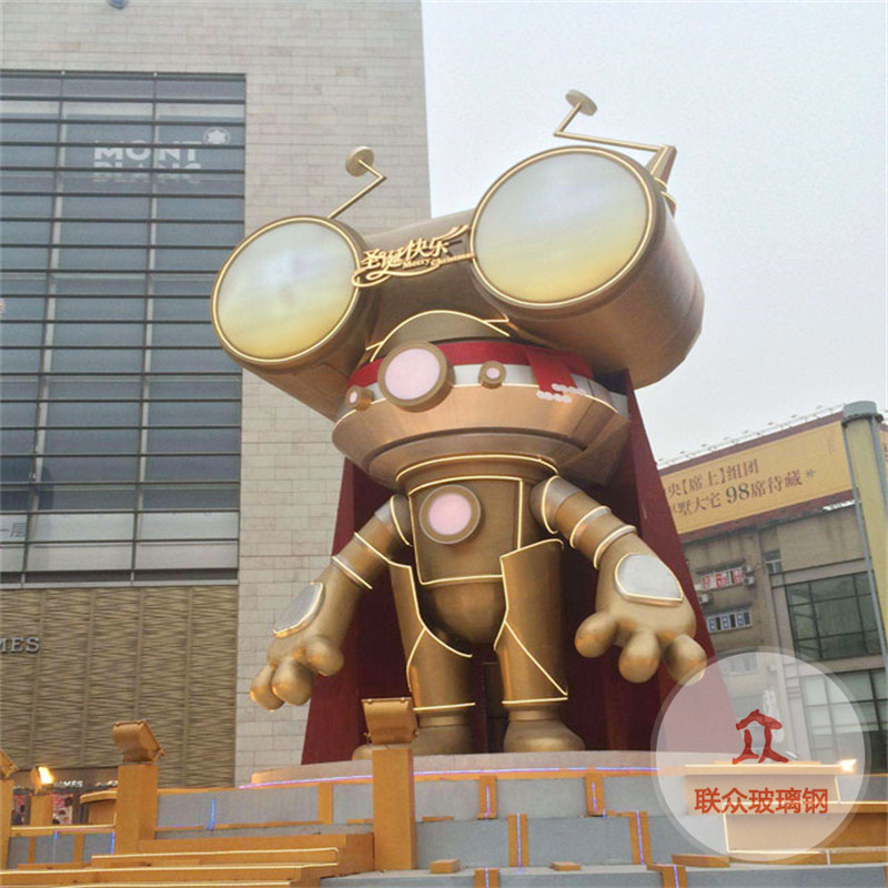 玻璃鋼卡通雕塑電影院戶外廣場餐廳商場美陳景觀擺件卡通人物雕塑