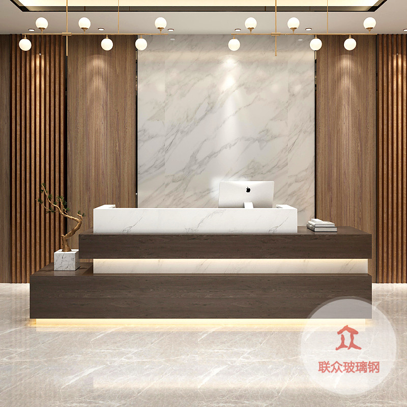 異形創意玻璃鋼烤漆前臺售樓部酒店接待前臺酒吧吧臺商場咨詢臺桌