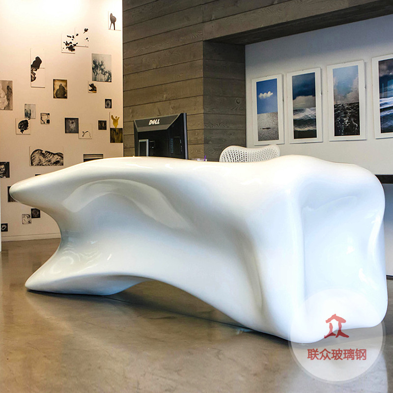 異形玻璃鋼公司前臺醫美培訓機構接待臺酒店會所機場大廳服務柜臺