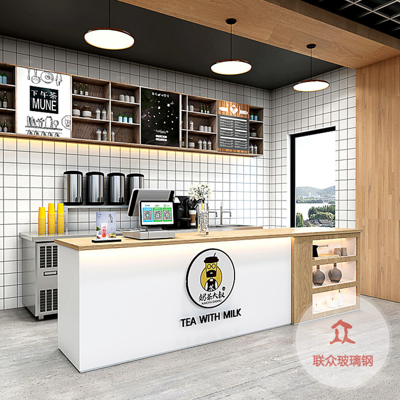 大型創意異形玻璃鋼烤漆前臺接待臺公司大堂售樓部服務臺吧臺廠家