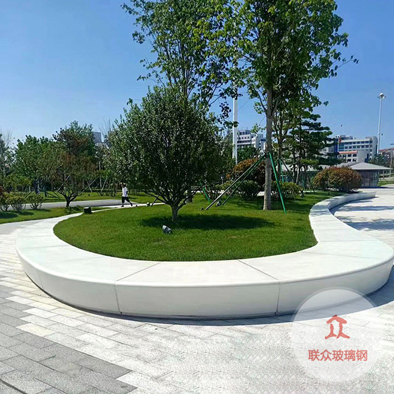 戶外玻璃鋼樹池座椅創意商場休閑椅定制景觀園林公共休息異形坐凳