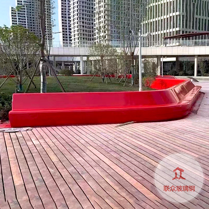 玻璃鋼座椅戶外園林景觀樹池公園異形坐凳休閑椅商業美陳定制廠家