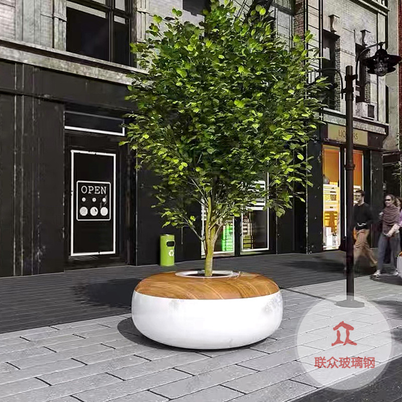 玻璃鋼商場休閑椅座椅樹池造型公共休息椅家具坐凳戶外創意椅定制
