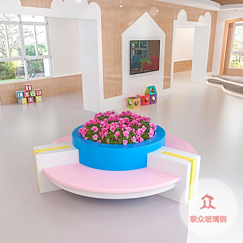 玻璃鋼樹池座椅小區公園綠化創意坐凳異形花壇戶外景觀休閑椅定制