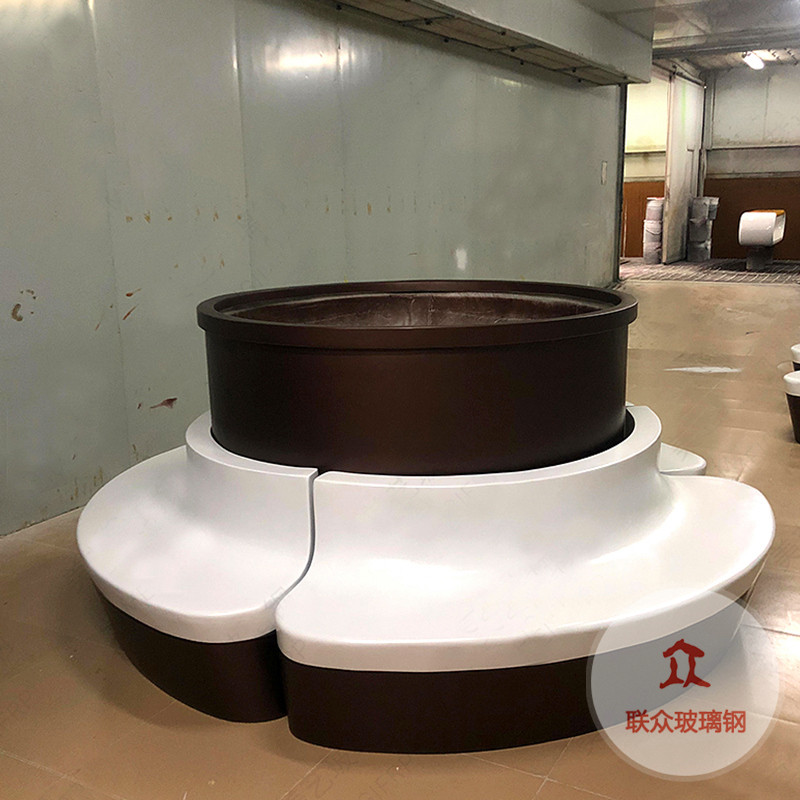 定制玻璃鋼樹池座椅園林景觀花壇創意座椅校園戶外休息區凳休閑椅