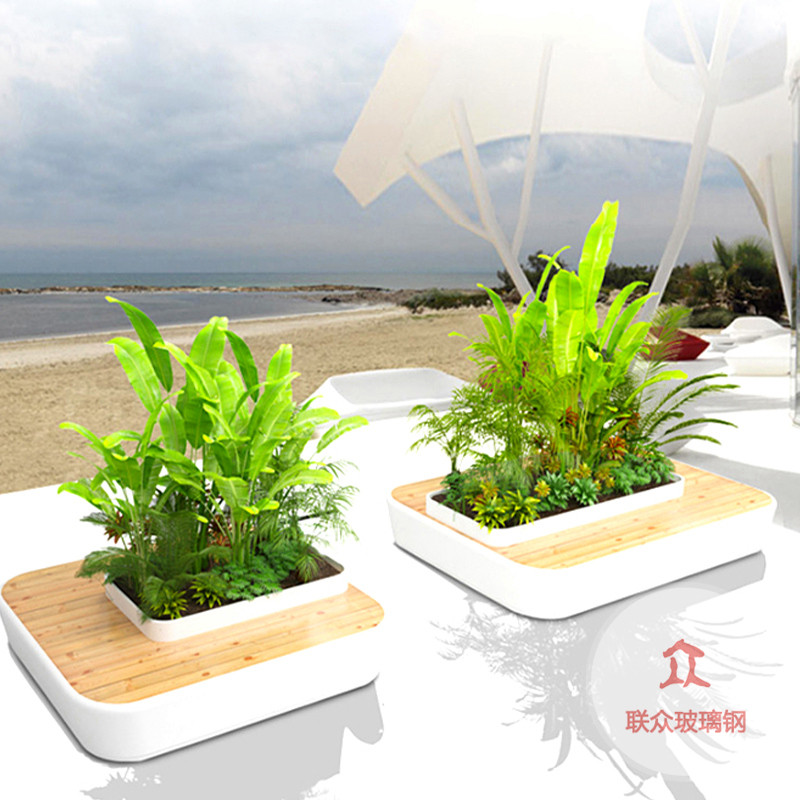 玻璃鋼花池座椅樹池坐凳戶外景區公園商場簡約異形長椅美陳擺件