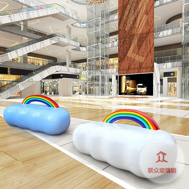 玻璃鋼座椅休閑凳商場休息椅商業美陳坐凳花盆商場休閑座椅可定制