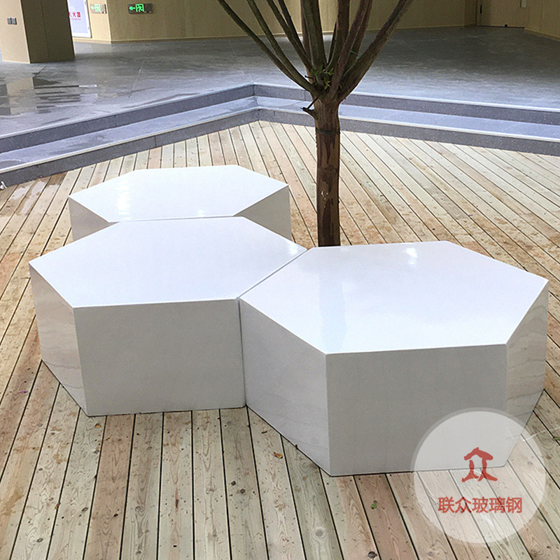 戶外玻璃鋼樹池座椅創意商場休閑椅定制景觀園林公共休息異形坐凳