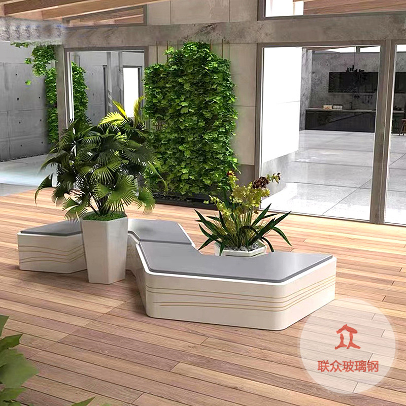 玻璃鋼立體字母座椅商場美陳兒童創意坐凳戶外靠背公共休息休閑椅