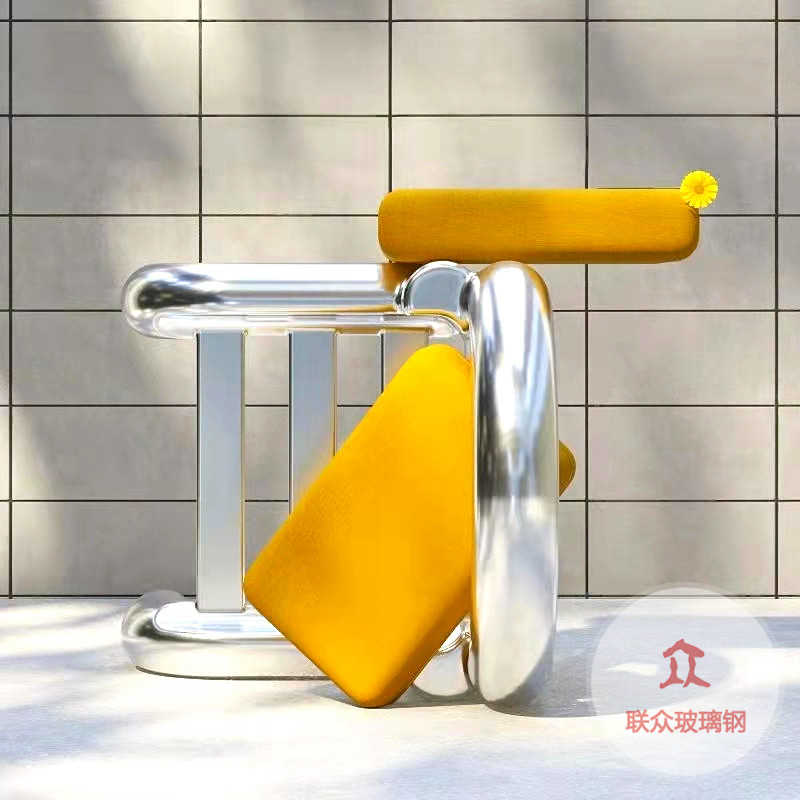 商場玻璃鋼休閑座椅創意木紋長凳景觀戶外公共休息長椅花盆座椅子