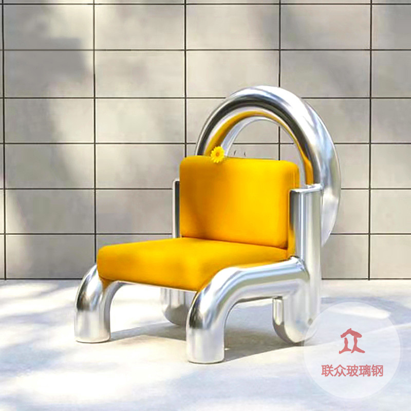 遼寧撫順兒科診所玻璃鋼休閑椅結合企業形象特色定制